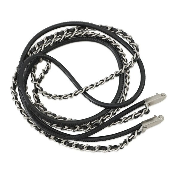 CHANEL CHANEL22 ChainShoulder Bag Size Mini Shiny Calf Leather Black A - Picture 16 of 16